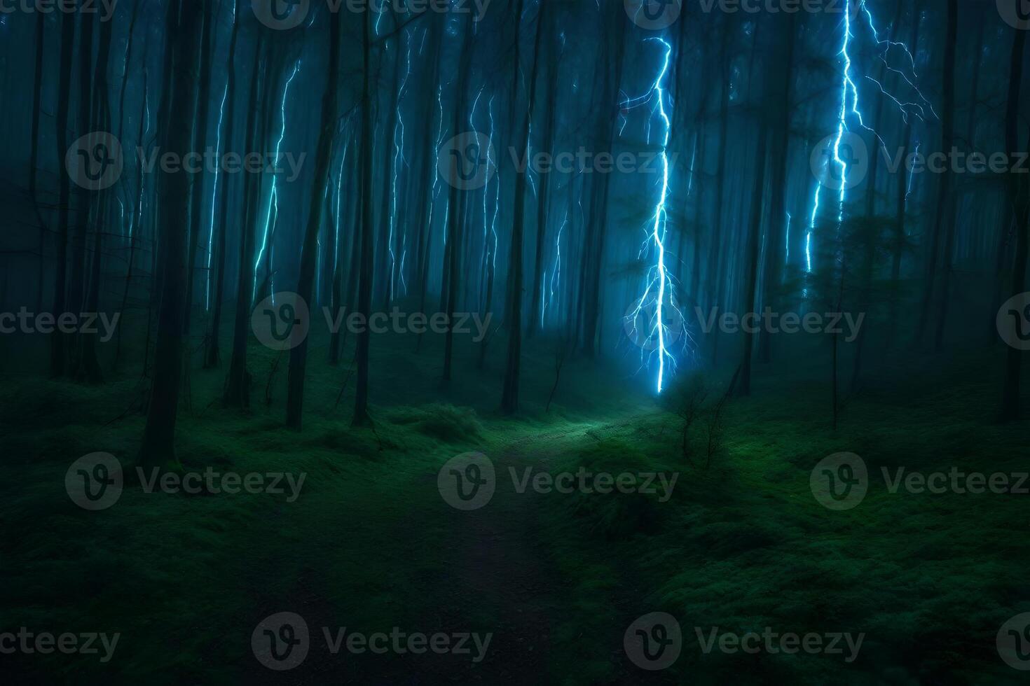 Lightning in the forest by james kennedy photo