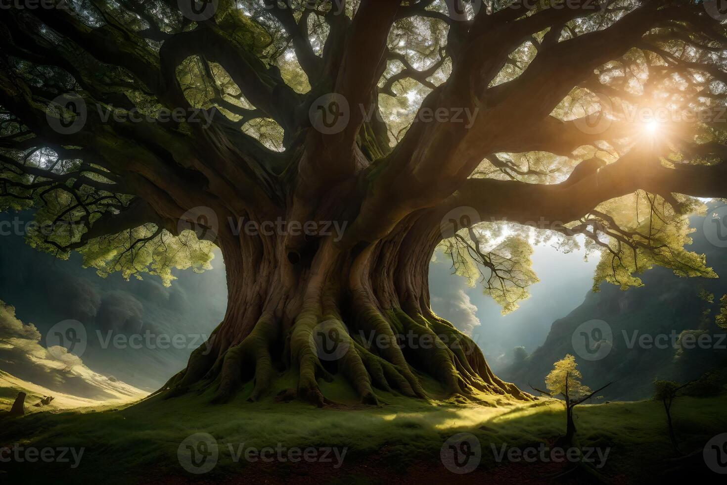 The tree of life, a beautiful tree in the forest photo