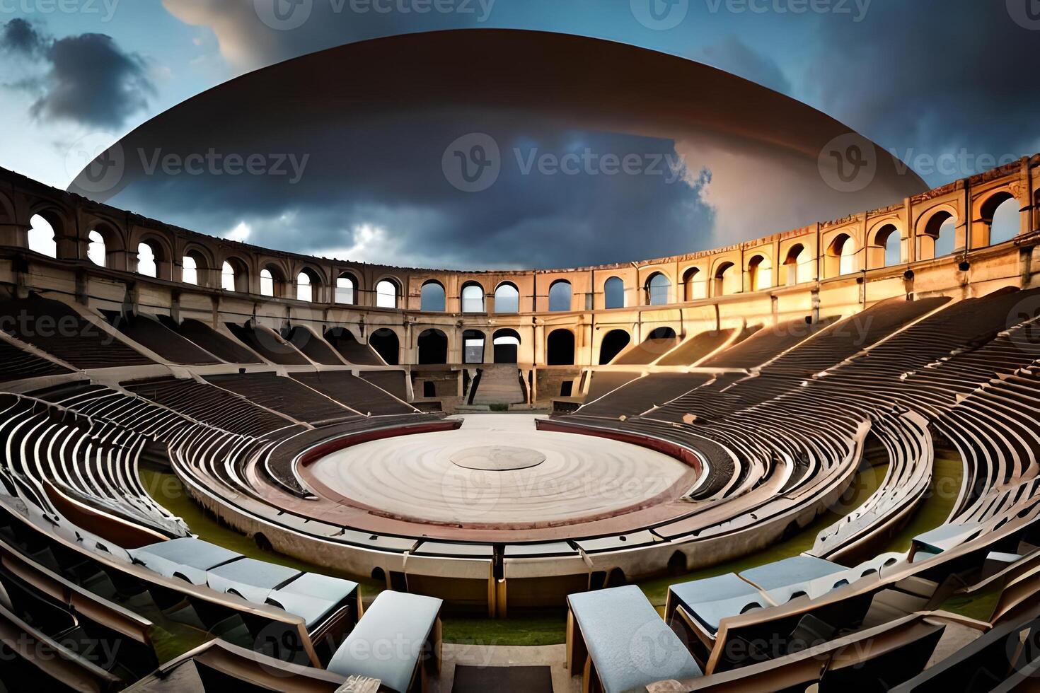The roman amphitheatre of pompeii photo