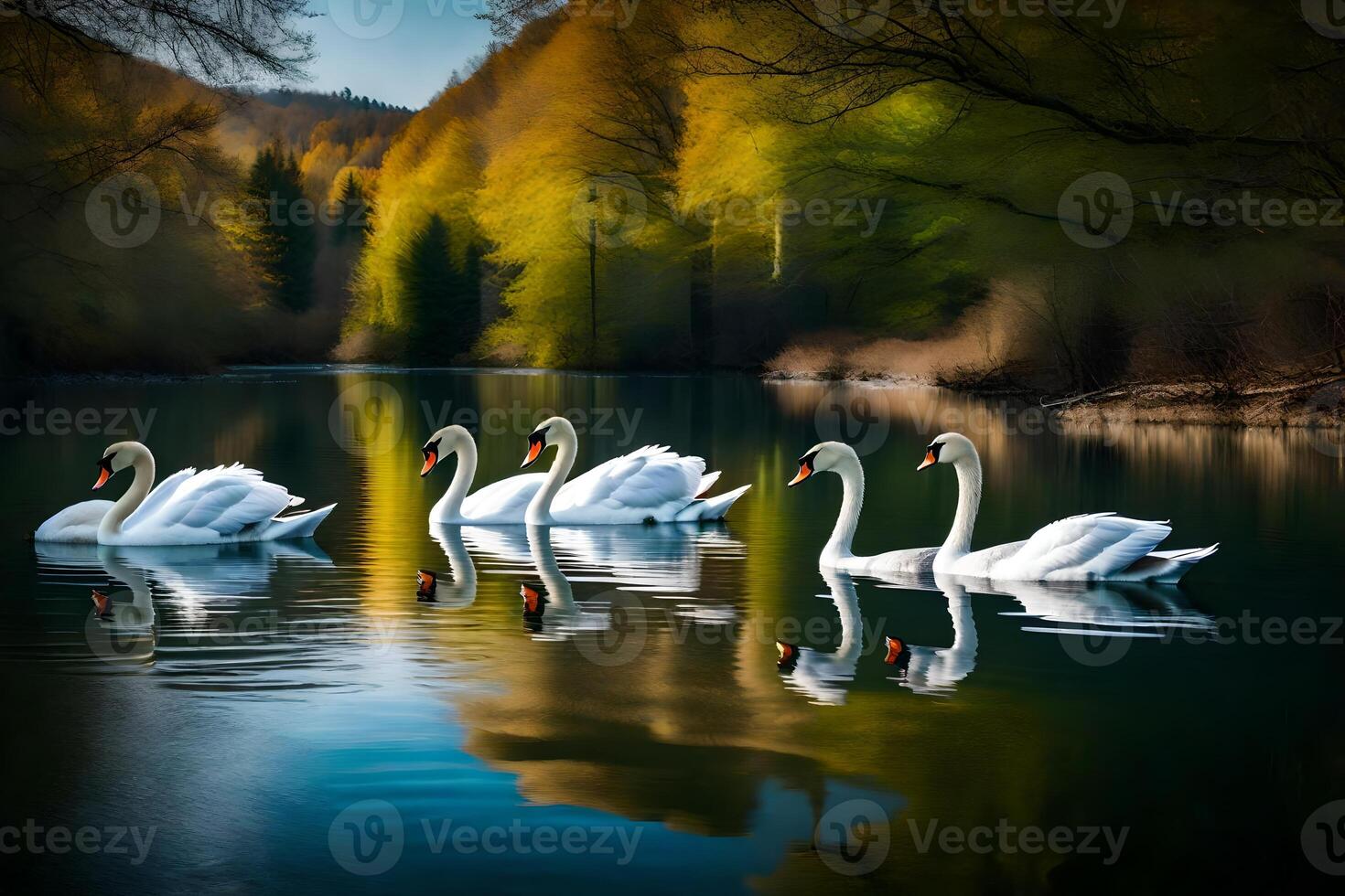 Swans on the lake by james mccormick photo