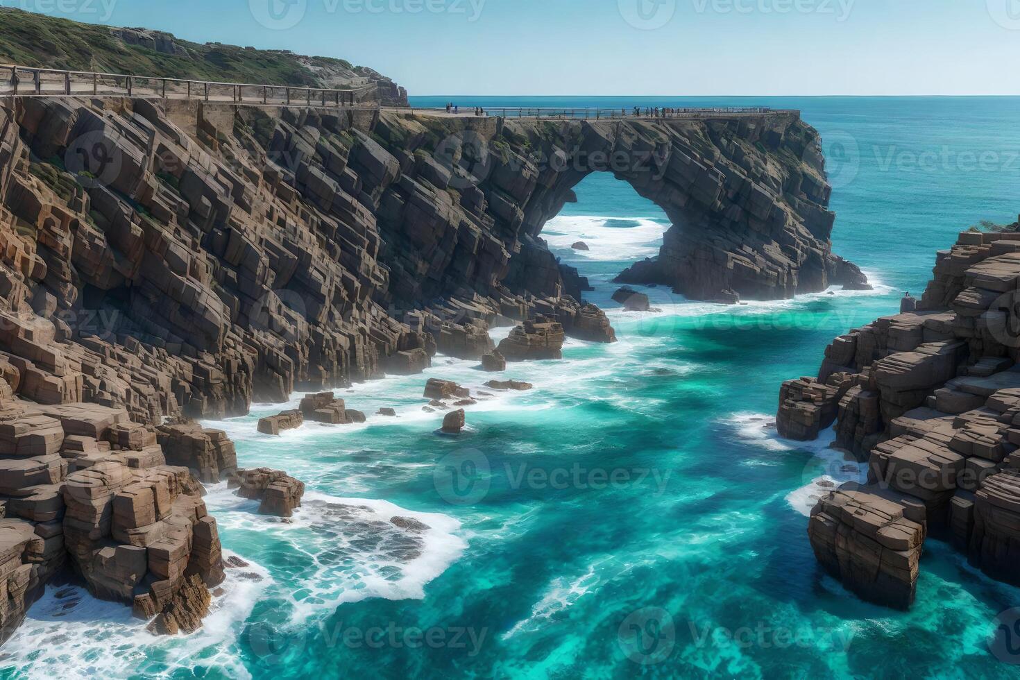 The arch of the sea at the coast of france photo