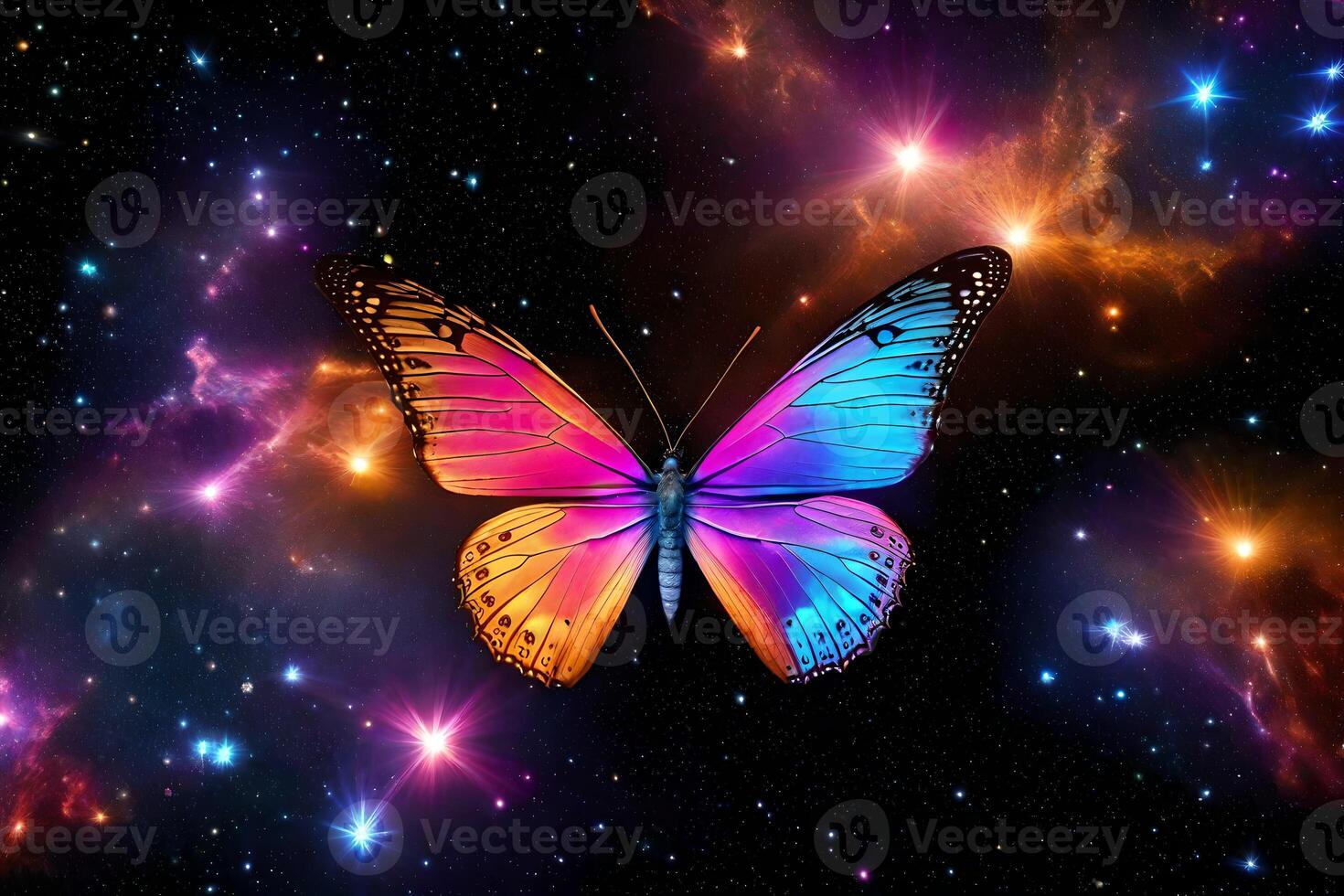 Butterfly in space wallpaper photo