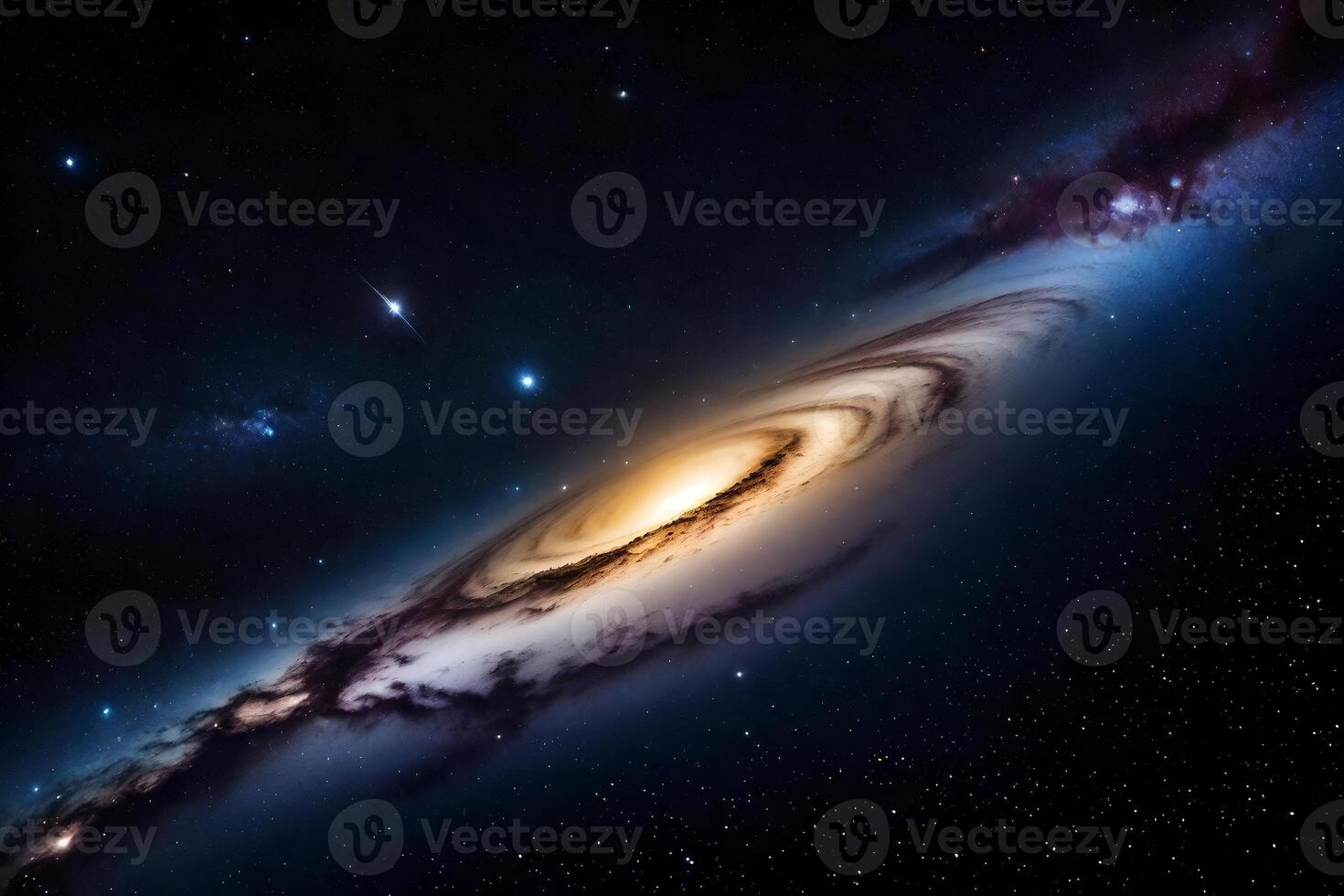 The andromeda galaxy, a spiral galaxy in space photo