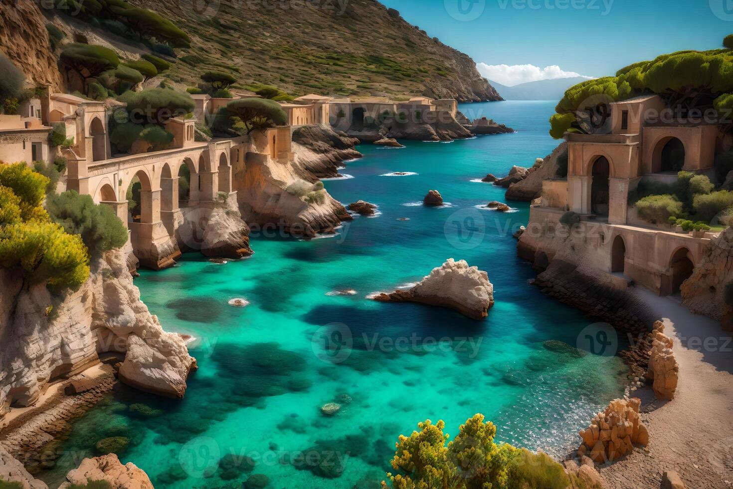 The beautiful coast of sicily, italy photo