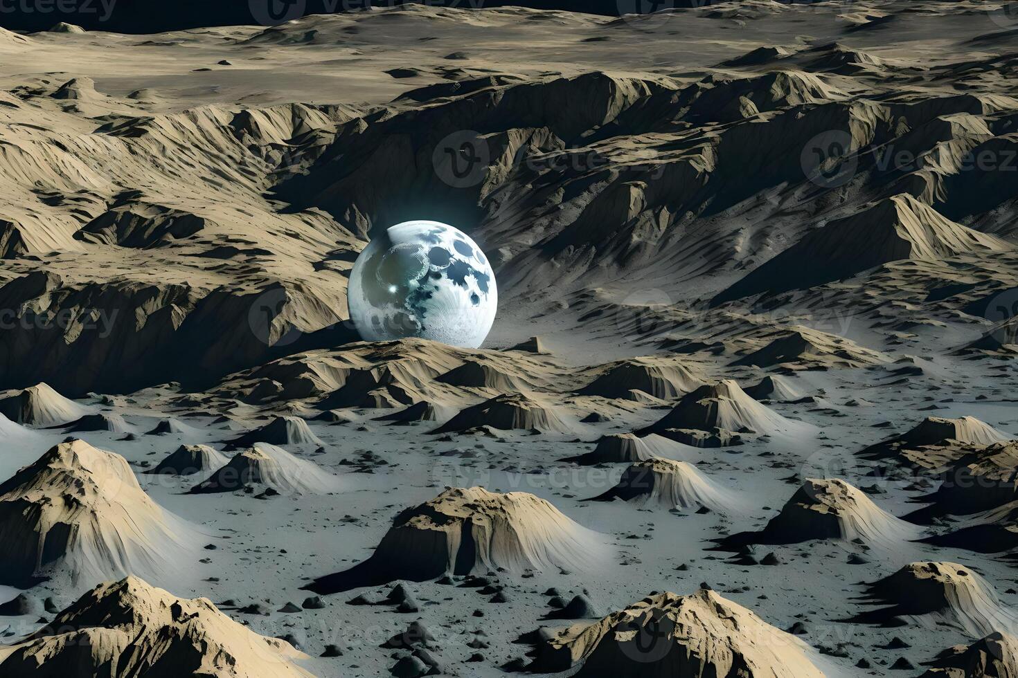 An image of the moon on the surface of the moon photo