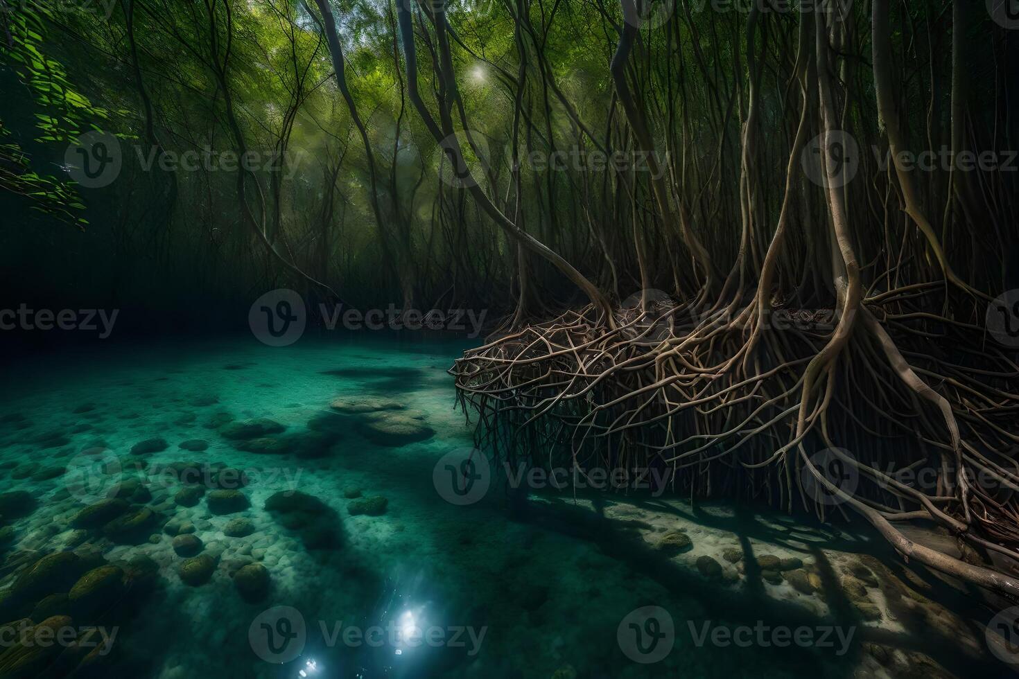 The mangrove forest in the mangrove forest photo