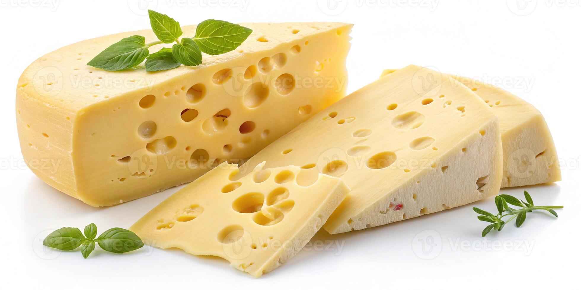 Swiss Cheese Perfect White Background photo