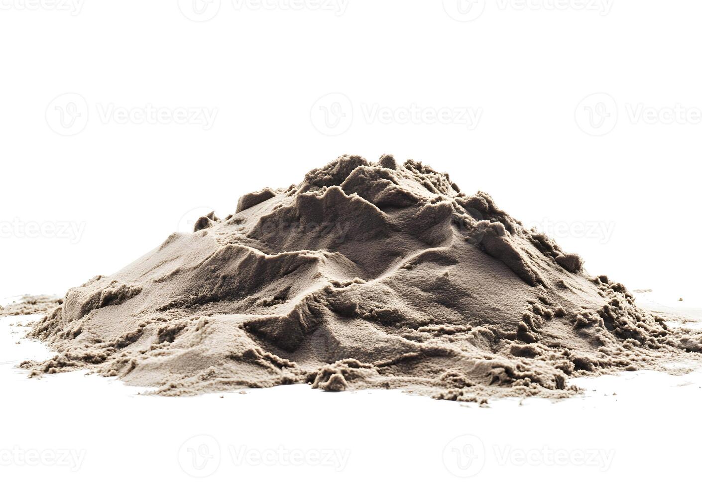 Pile of sand on a white background. photo