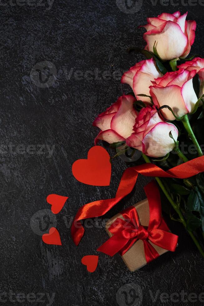 Day background with blank paper card mockup photo