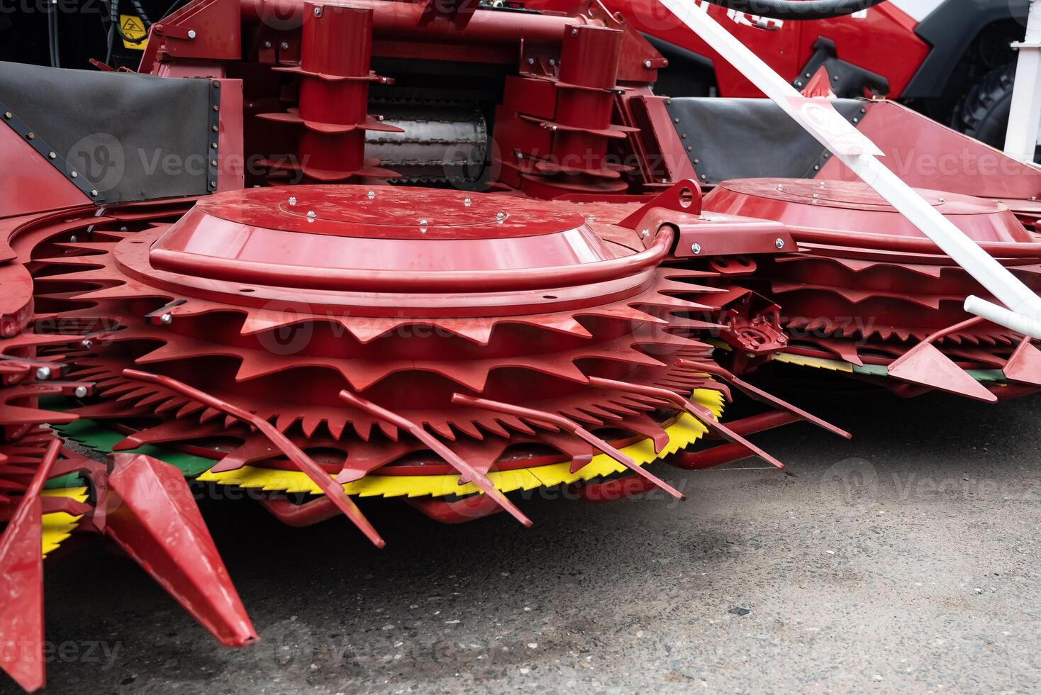 agricultural machinery on a paved surface. photo