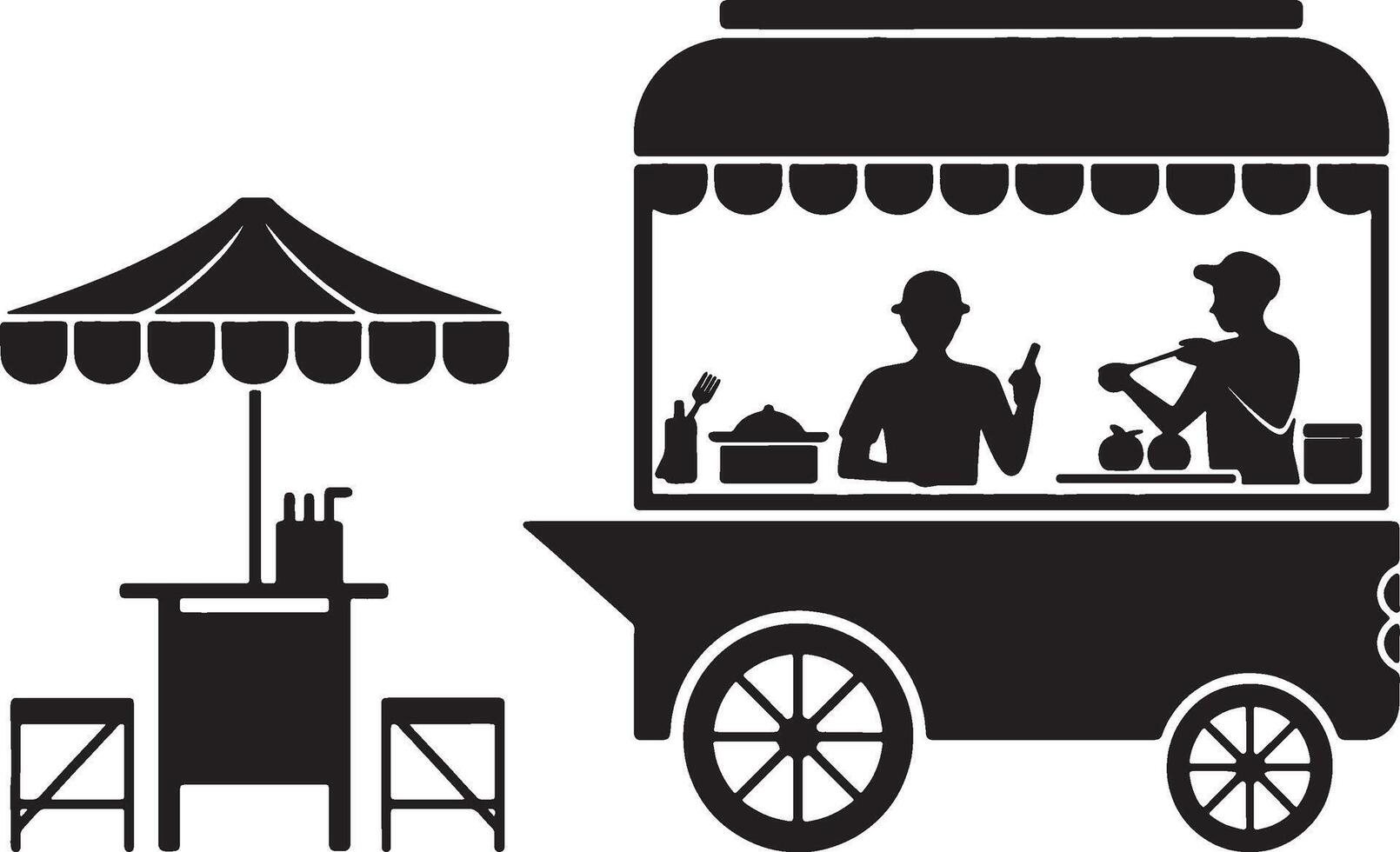 food cart illustration vector