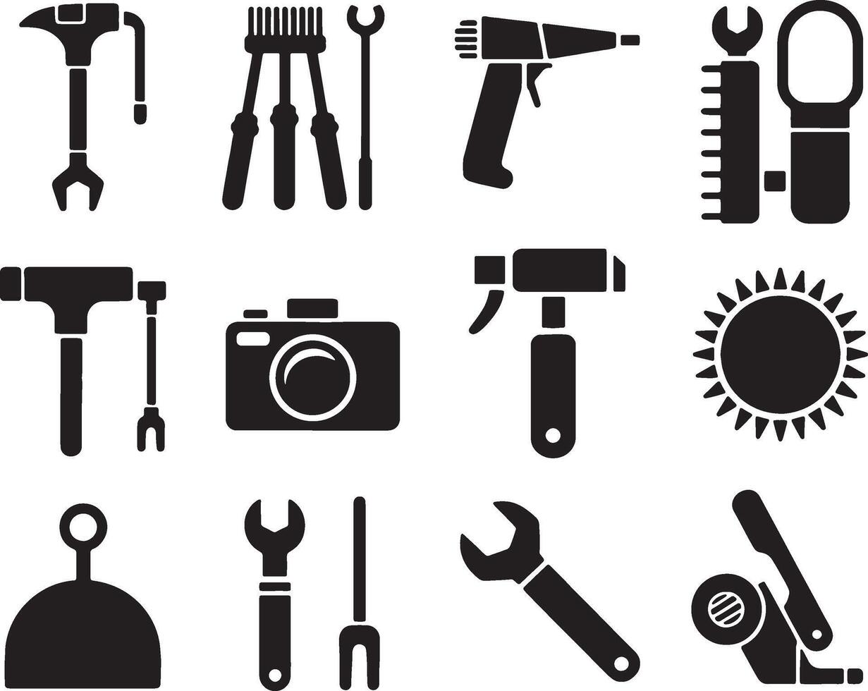 tools icons set illustration vector
