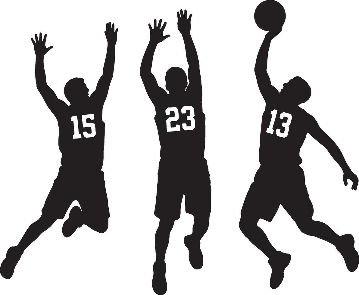 basketball player silhouette illustration vector