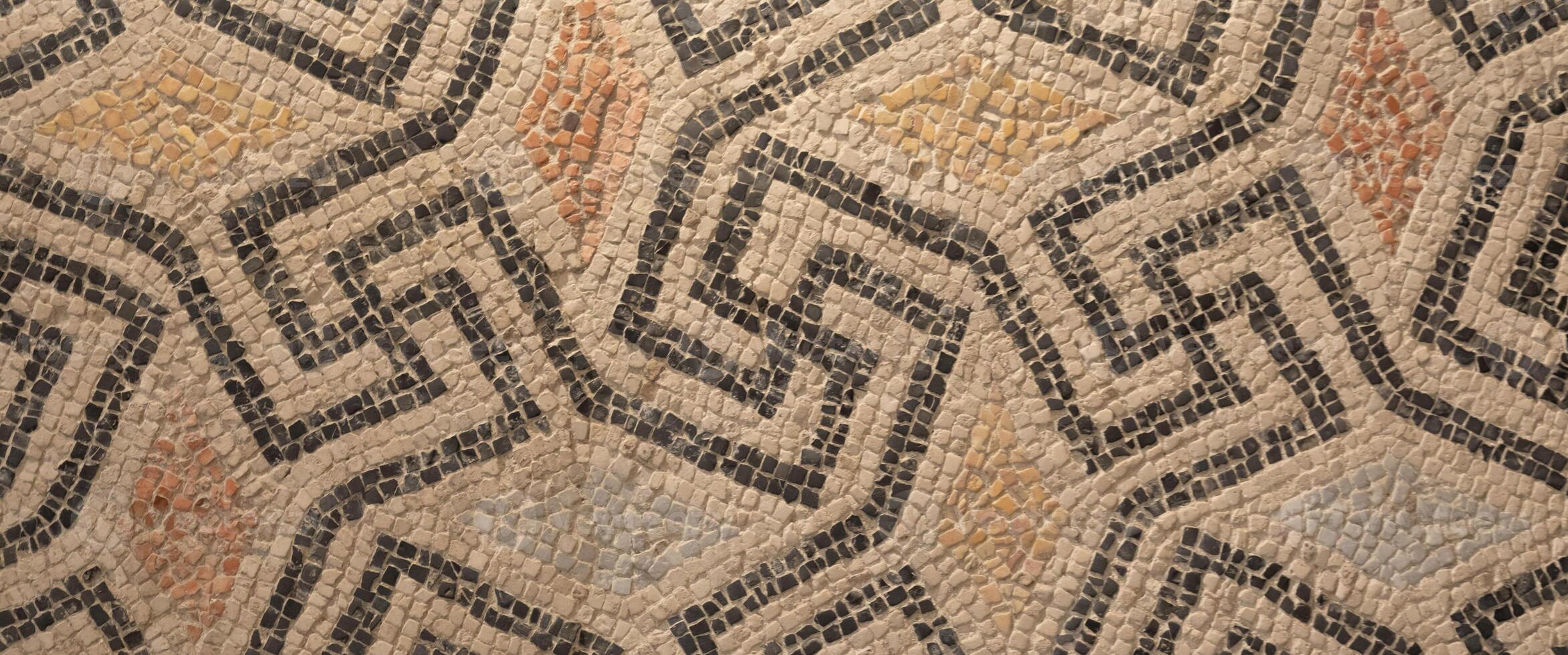 Aged swastika background. Ancient mosaic, memories of holocaust and genocide. No people. photo