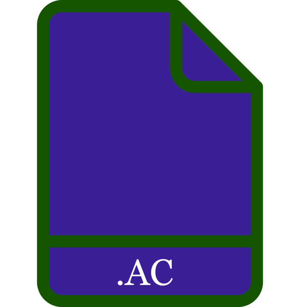 A purple file with the word ac on it png