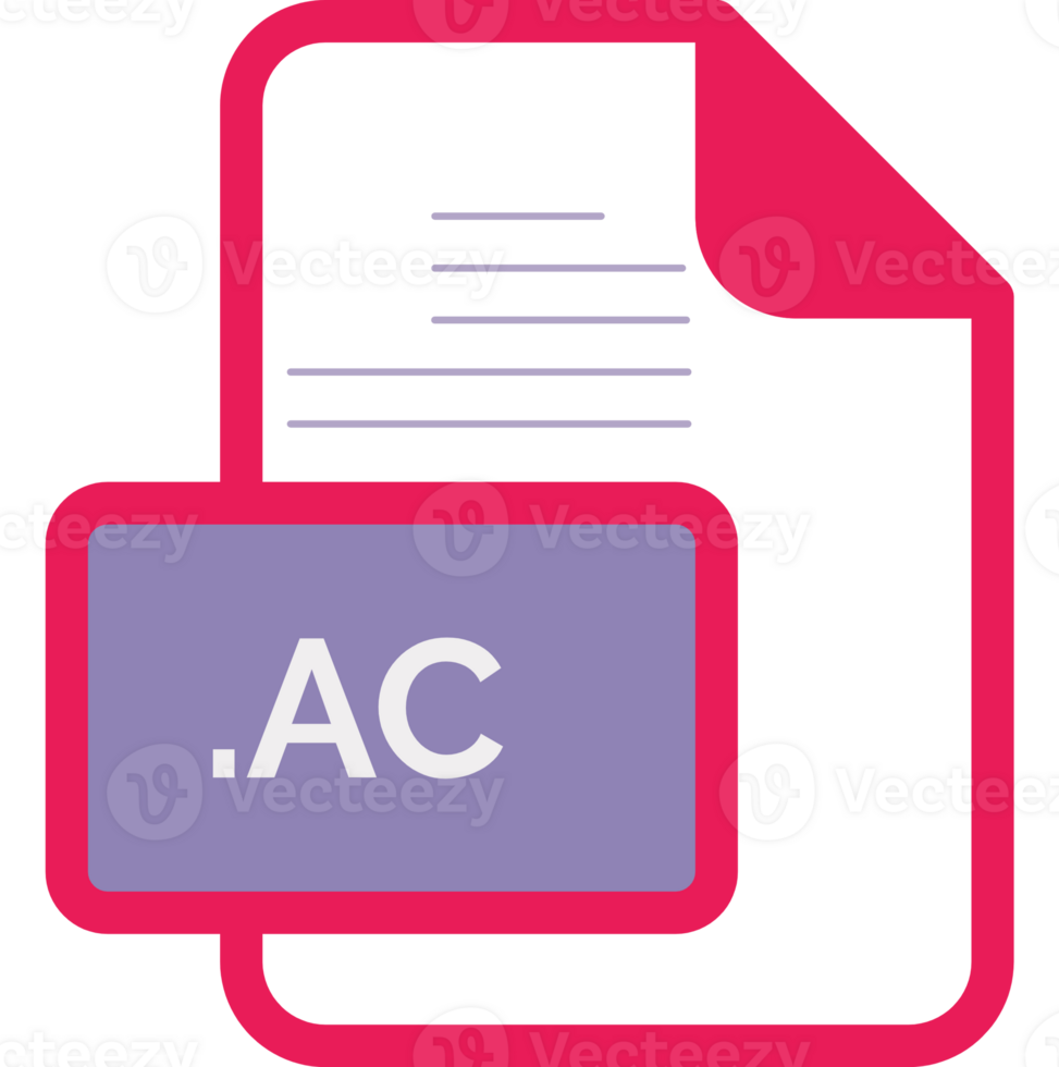 Ac File Extension Icon Color Fill Rounded Corners Inside Transparent png