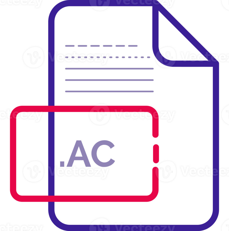 Ac File Extension Icon Little Dot And Color Fill png