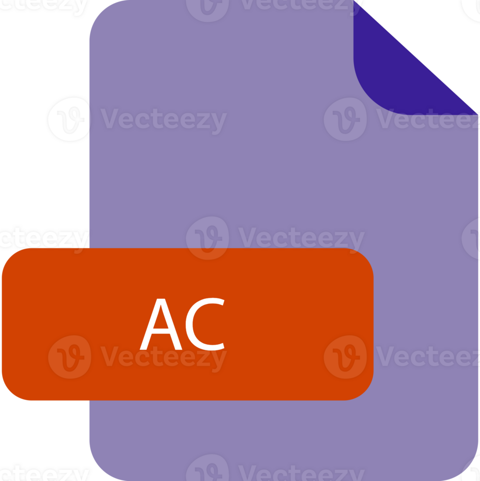Ac File Extension Icon Rounded Corners And Deep Color png