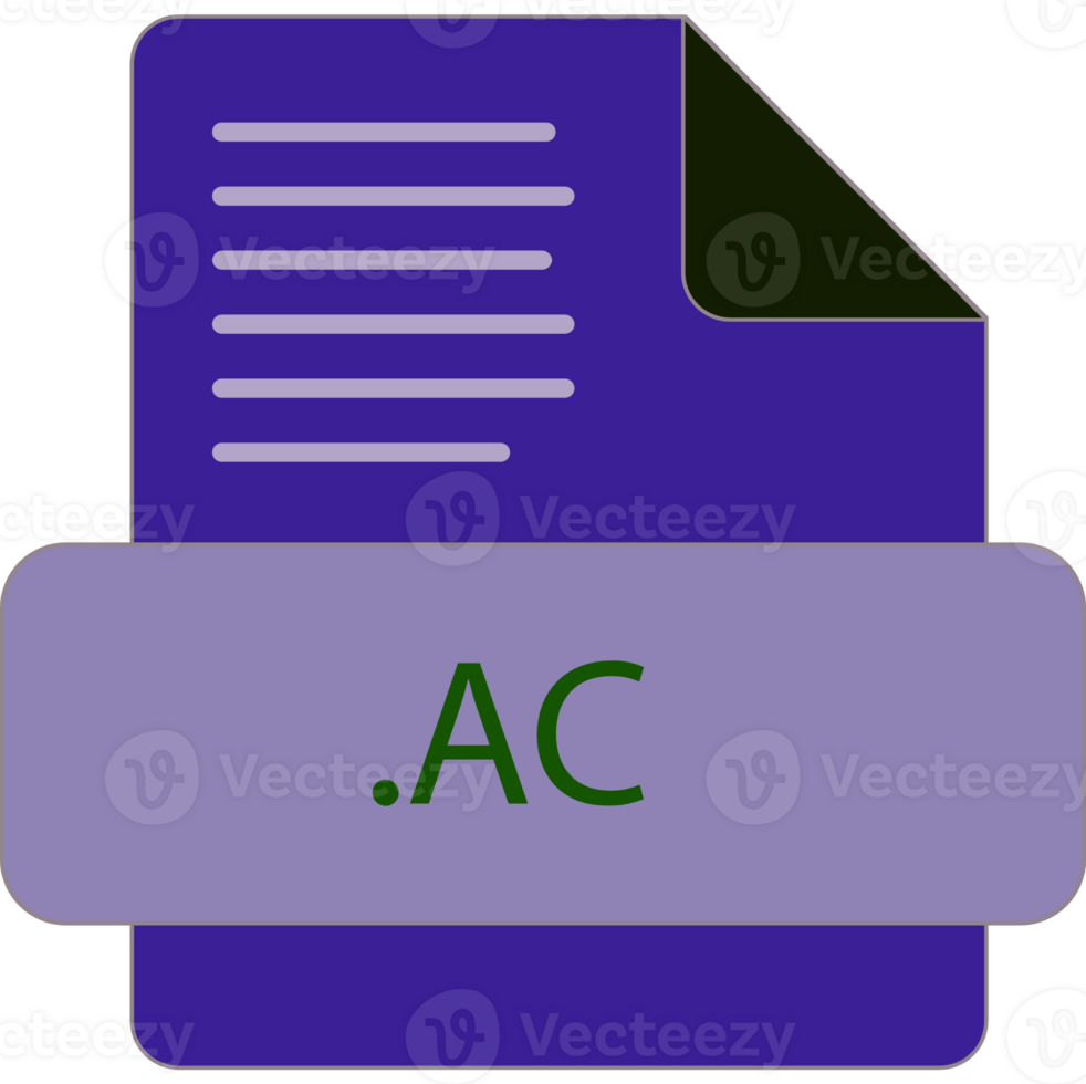 Ac File Extention Icon Old Minimal Color Fill png