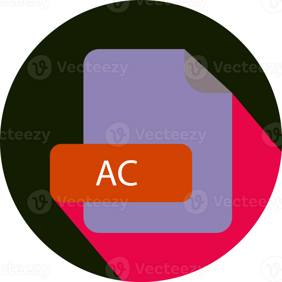 Ac File Extension Icon With Black Shadow Circular Icon png