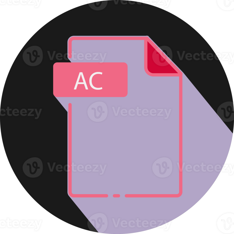 Ac File Fomat Minimal Icon With Circle Outside png