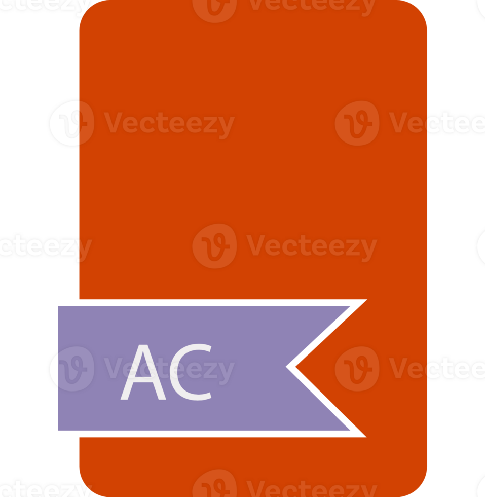 Ac File Format Icon Label Contour png