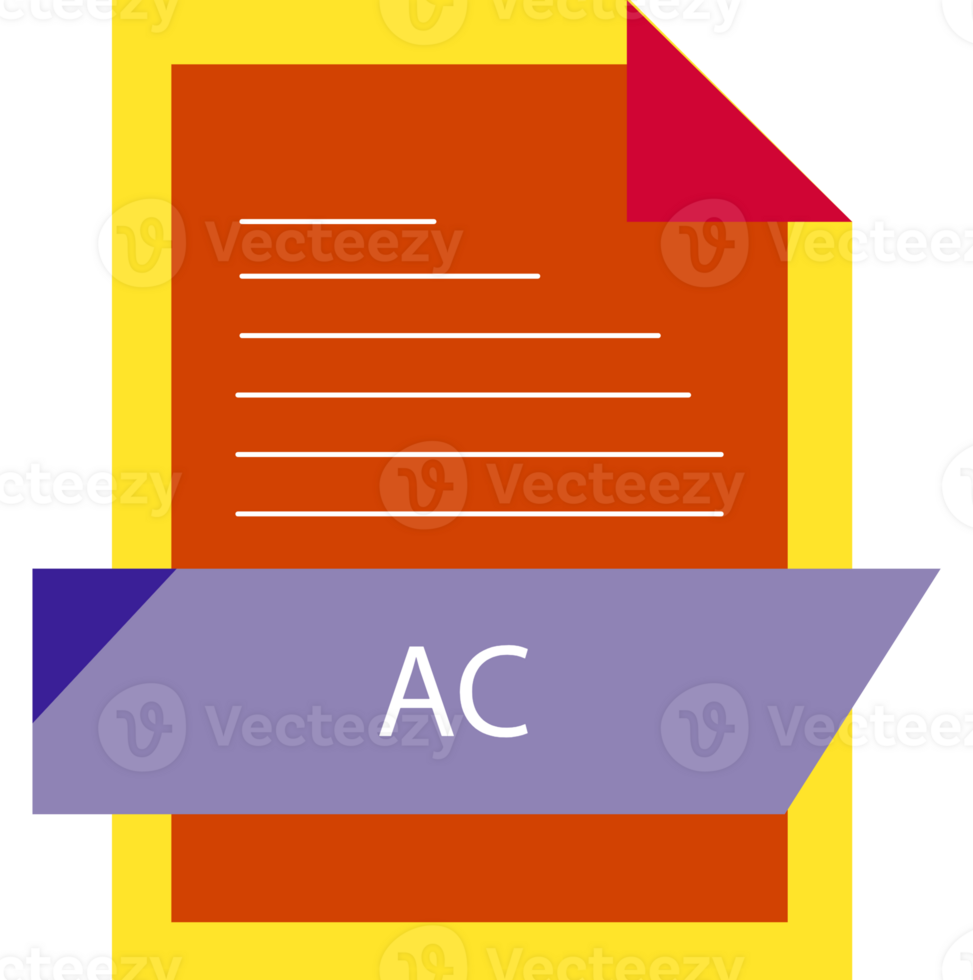 Ac File Format Icon Modern Design png