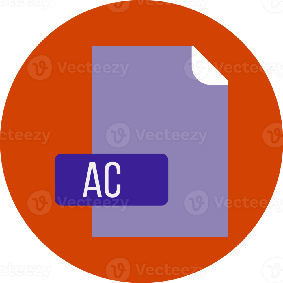 Ac File Format Icon Rounded Circle Bg png