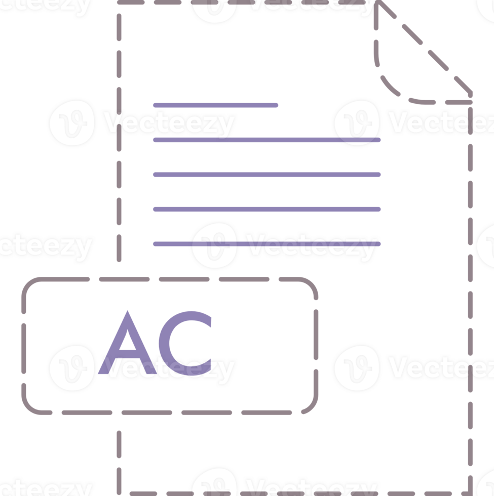 Ac File Format Icon Rounded Outline png