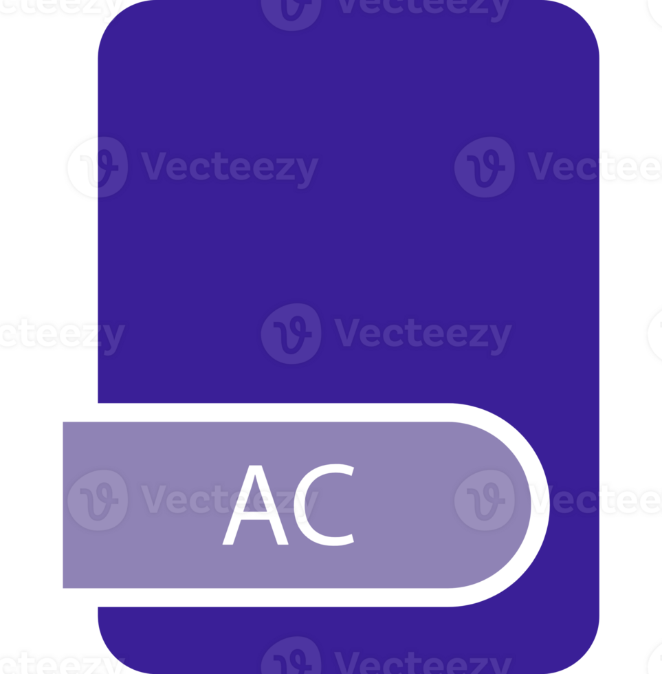 Ac File Format Icon With Contour png