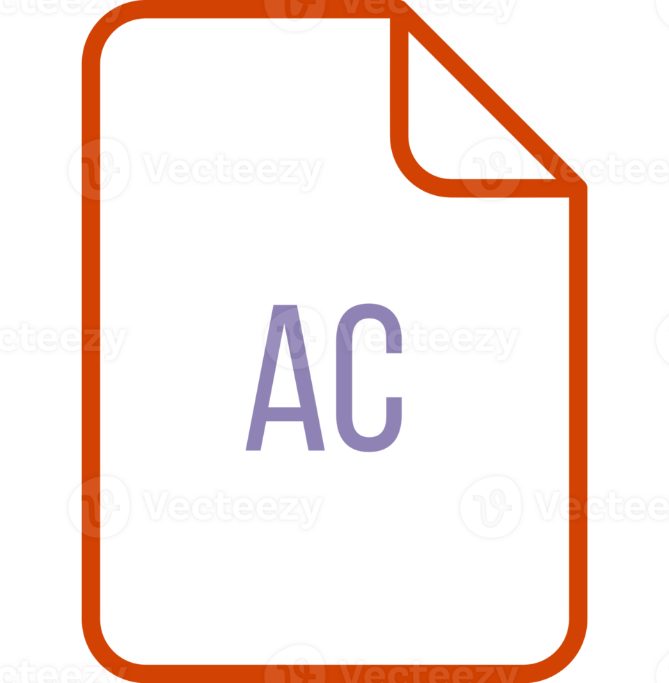 Ac File Icon Fill And Outline Rounded Corners png
