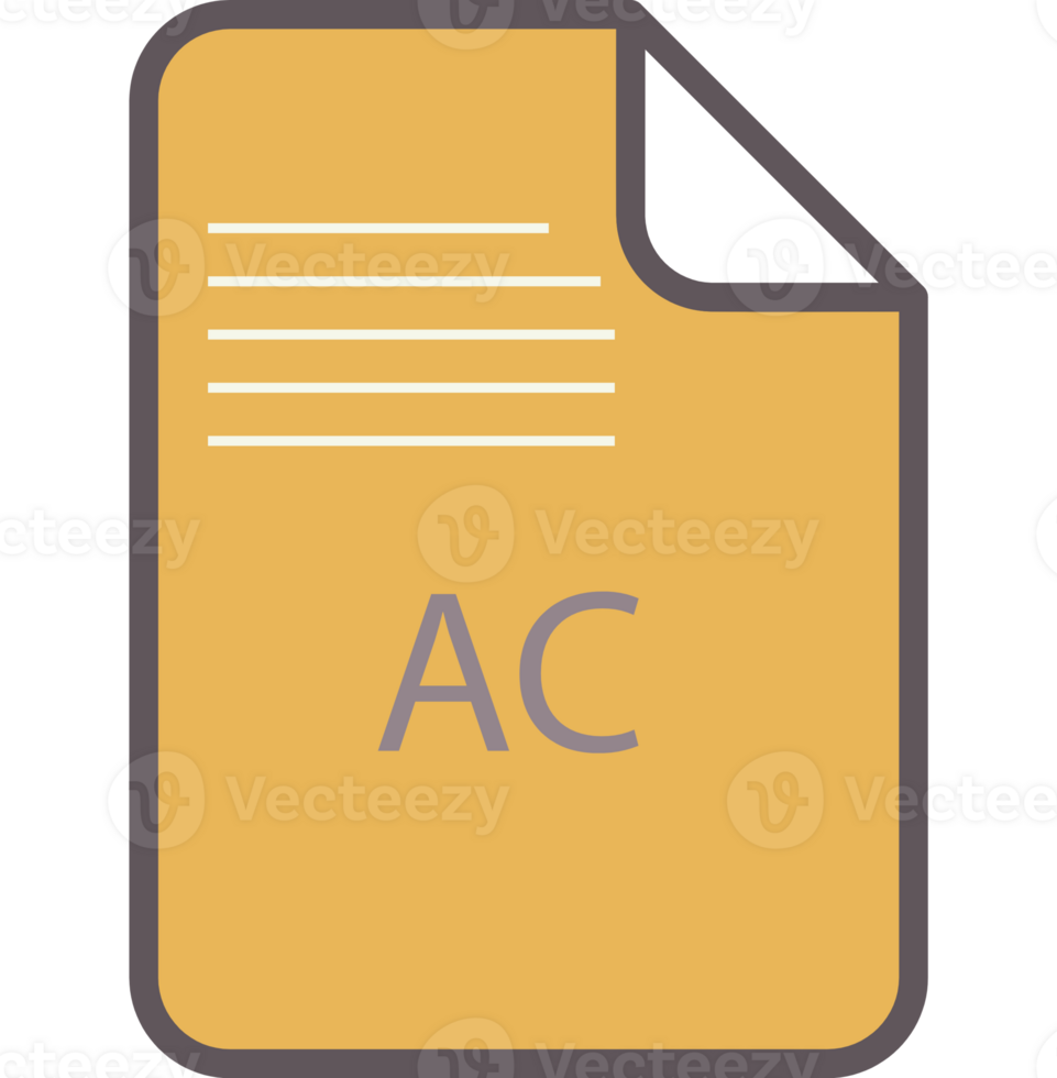 Ac File Icon Fill Rounded Corners Bold Outline png