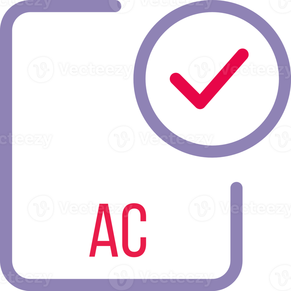 Ac File Icon With Checked Mark png