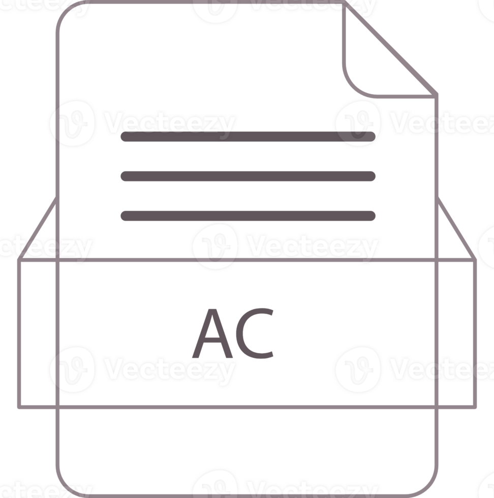 Ac File Icon With Black Shadow png