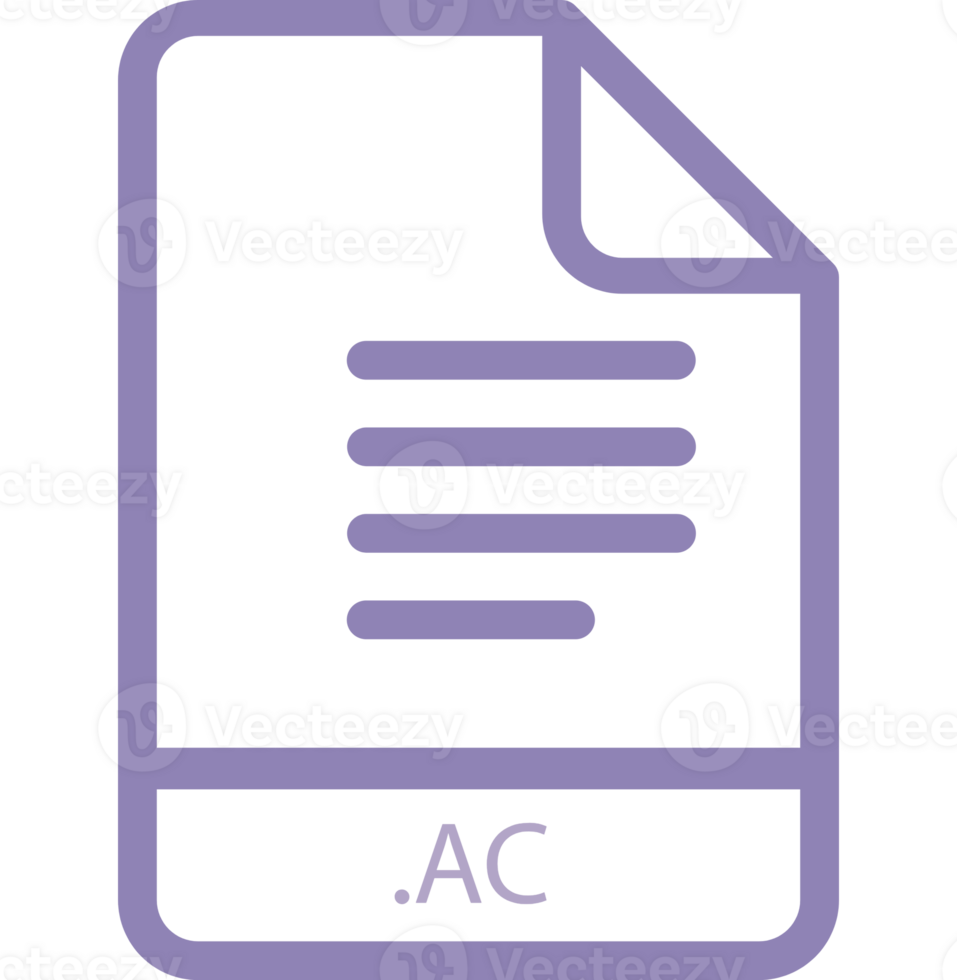 Ac File Minimal Icon With Symbol png