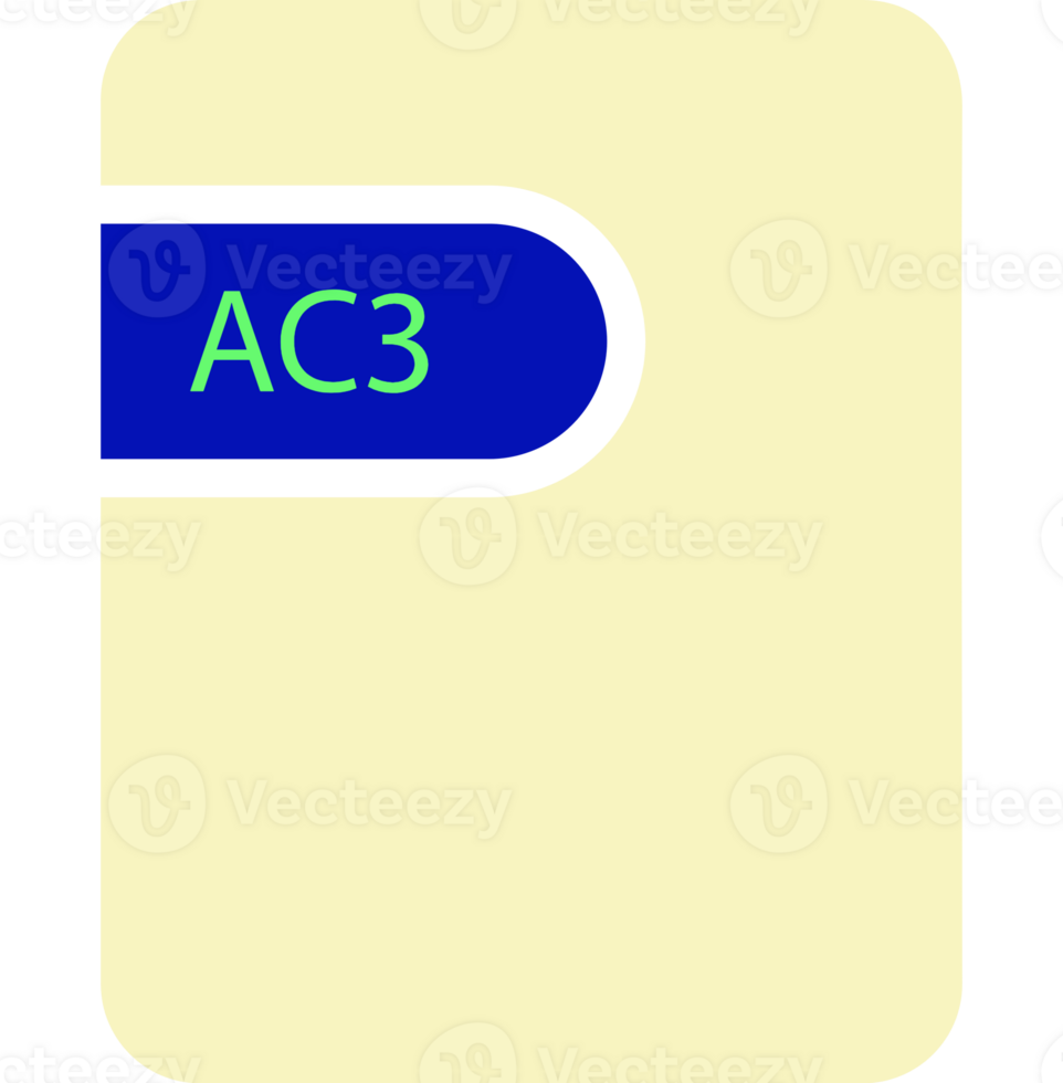 Ac3 File Extension Icon Rounded Corners And Deep Color png