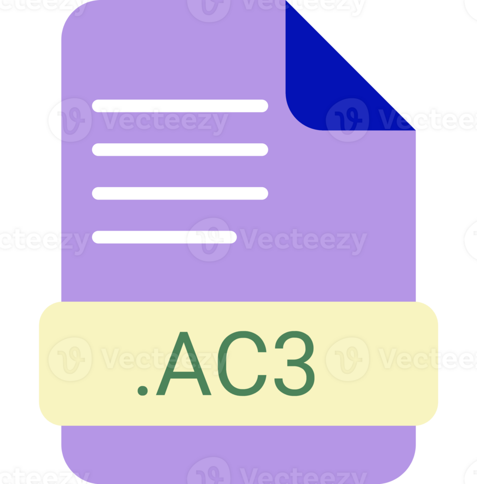 Ac3 File Extension Icon With Symbol png