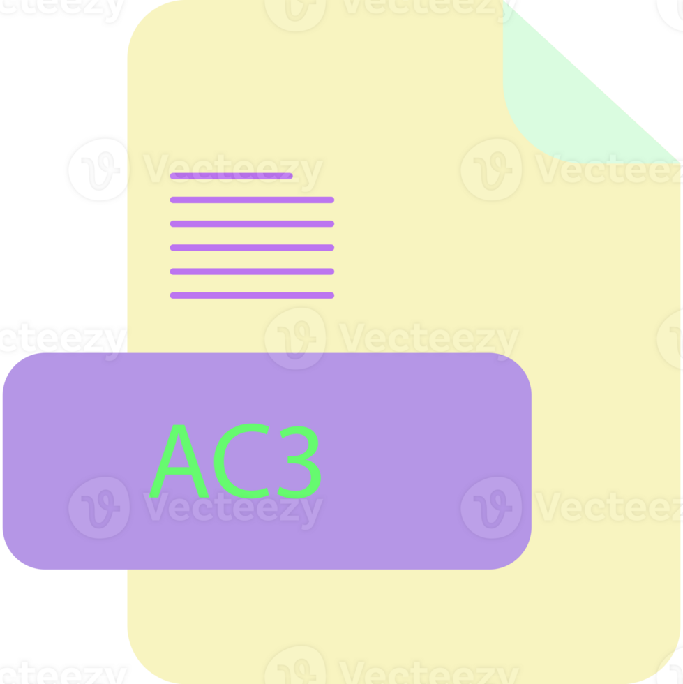 Ac3 File Extension Rounded Lines And png