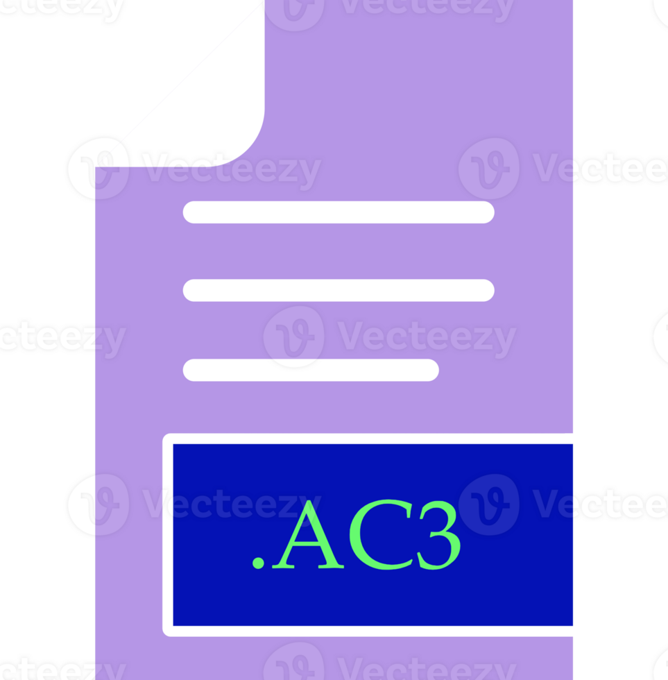 Ac3 File Format Icon Fill Inside png