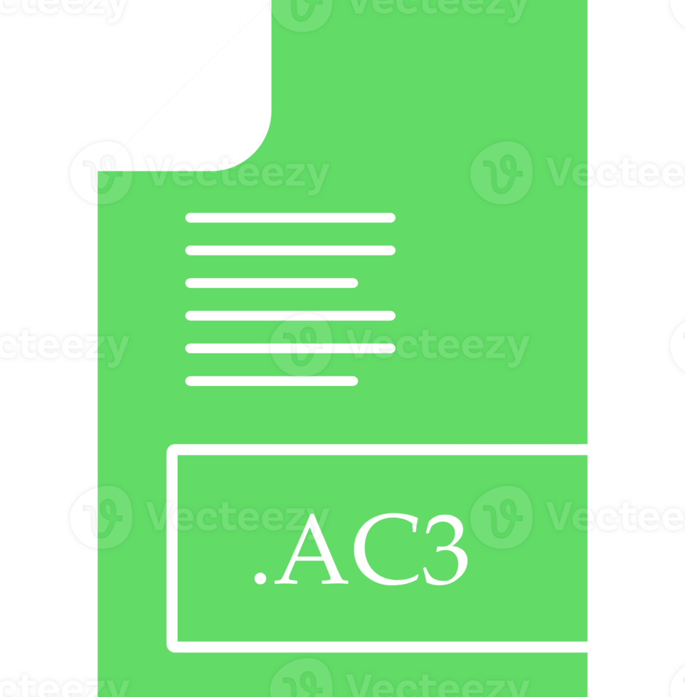 Ac3 File Format Icon Fill Insidse With Symbol png