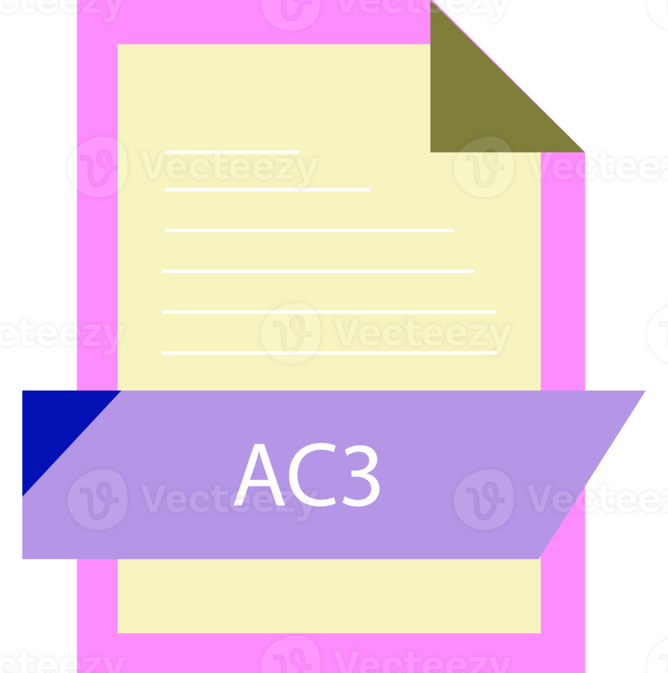 Ac3 File Format Icon Modern Design png