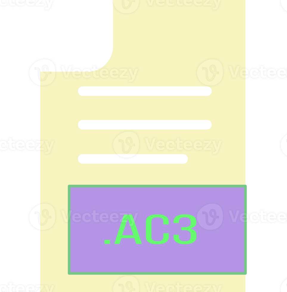 Ac3 File Format Icon Outline And Fill png