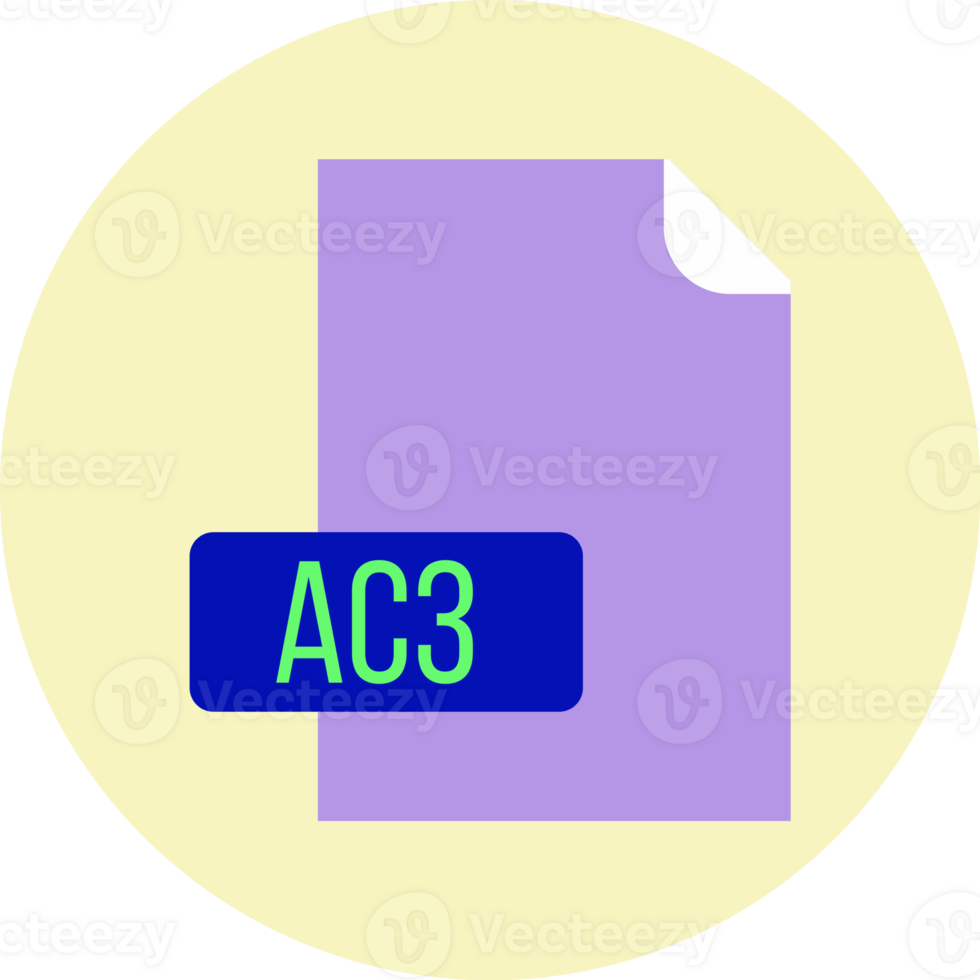 Ac3 File Format Icon Rounded Circle Bg png
