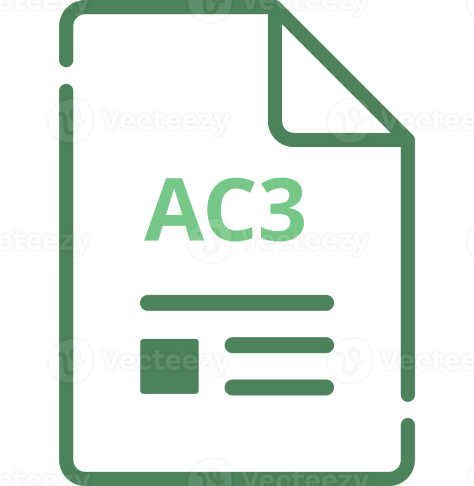 Ac3 File Icon Minimal Outline With Symbols png