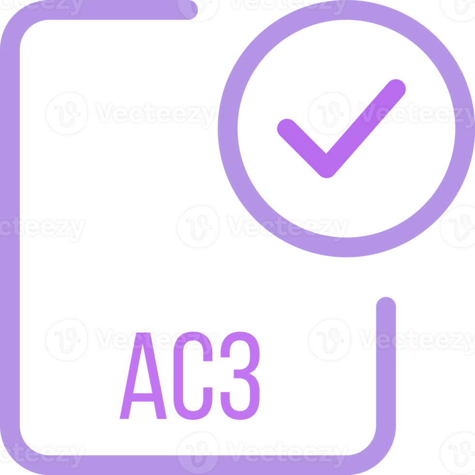 Ac3 File Icon With Checked Mark png