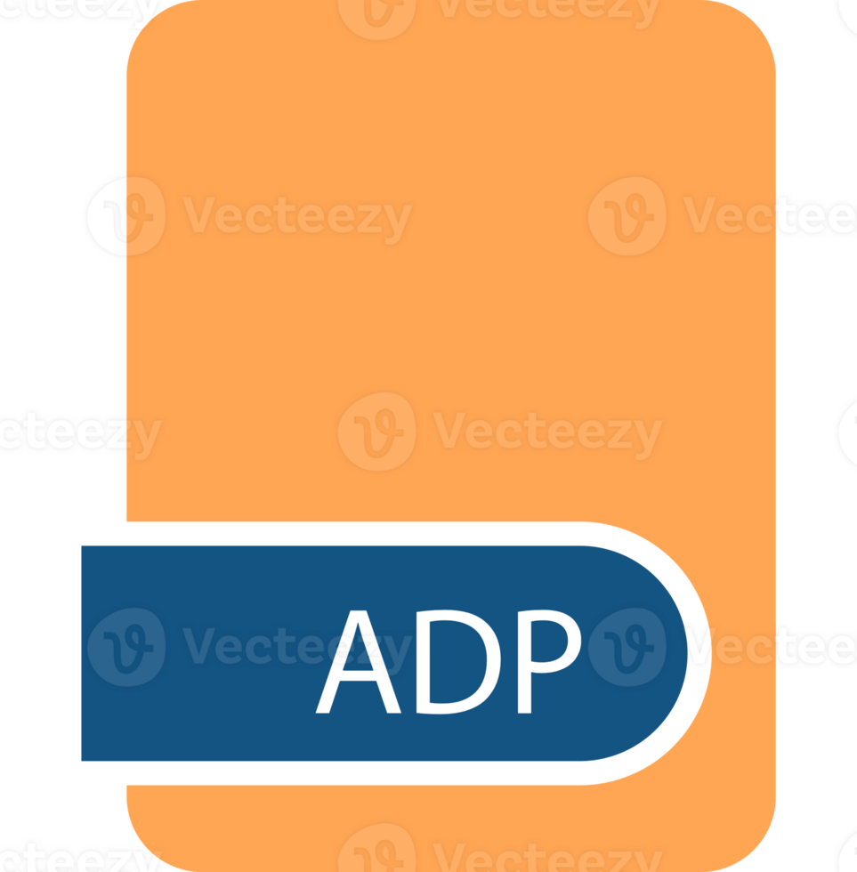 Adp File Format Icon With Contour png