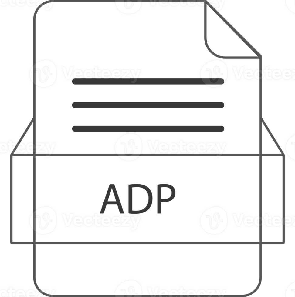 Adp File Icon Black Outline png
