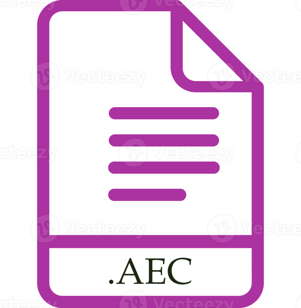 Aec File Minimal Icon With Symbol png