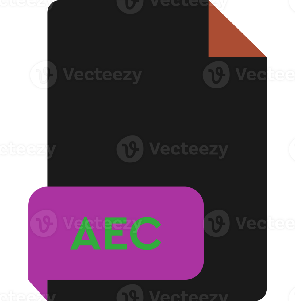 Aec File Extension Icon Crisp Corners Grey Colors png