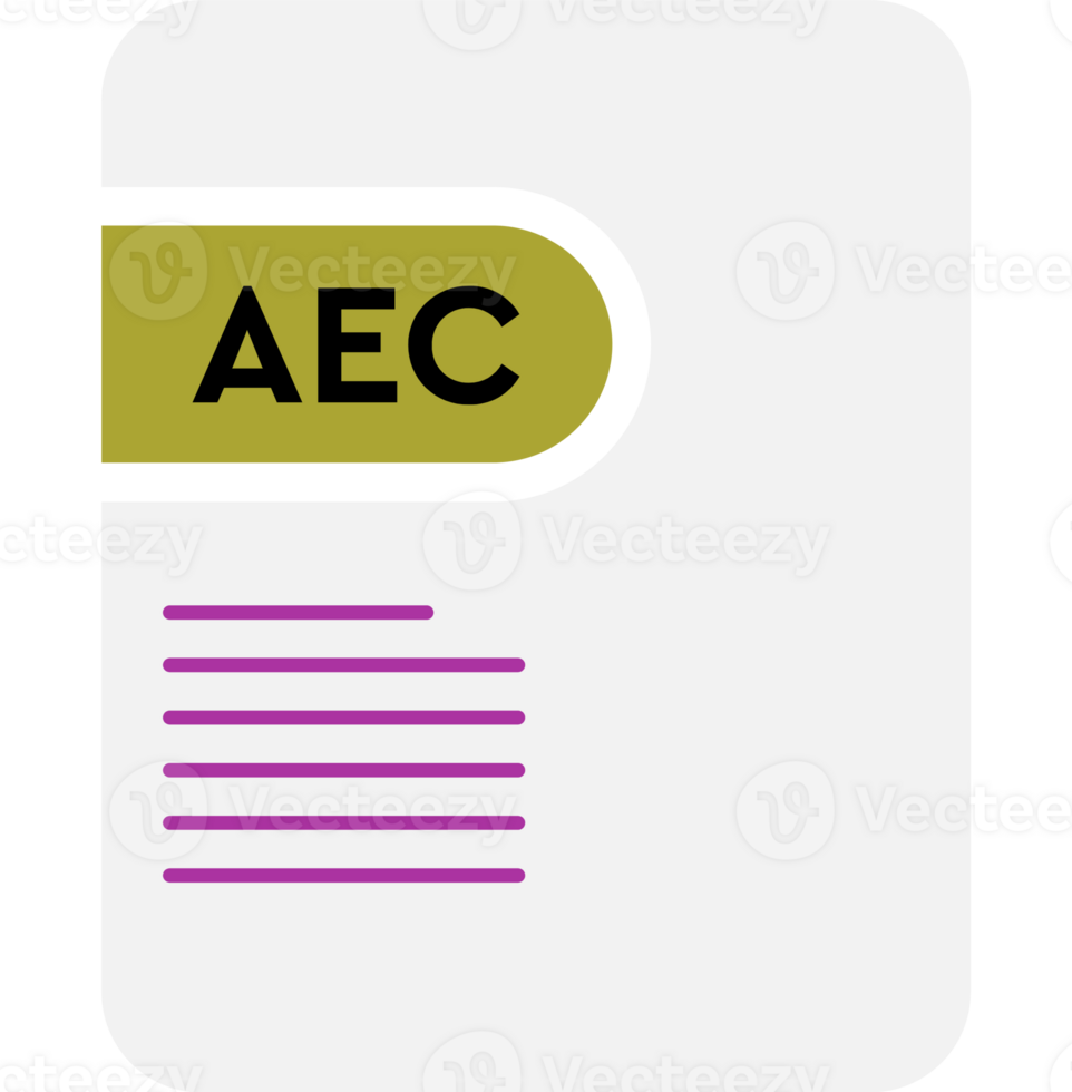 Aec File Icon Medium Carmine And Wasabi Color png